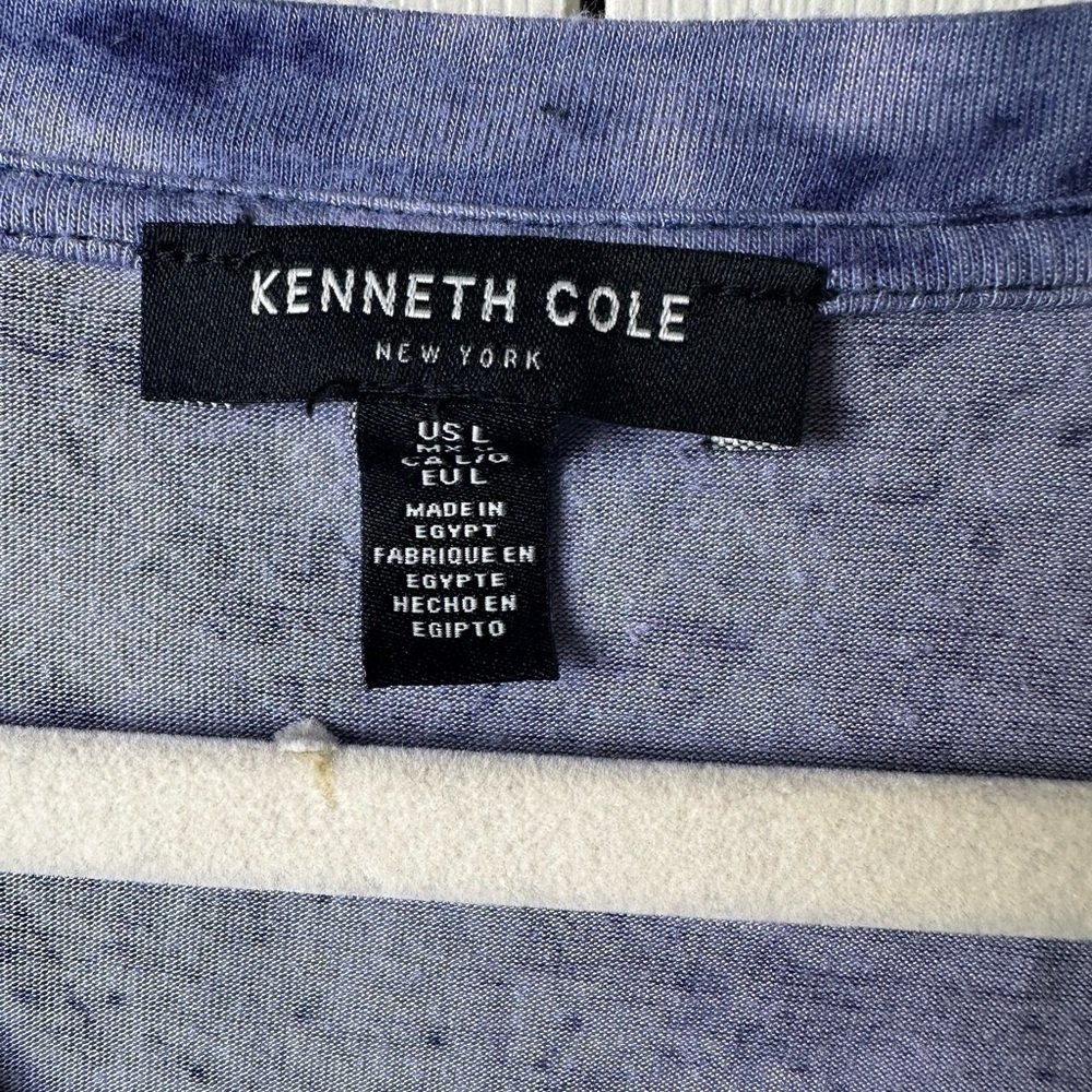 Kenneth Cole Shirt Womens Large Tee Short Sleeve Tie Dye Marble All Over Soft - Picture 3 of 6